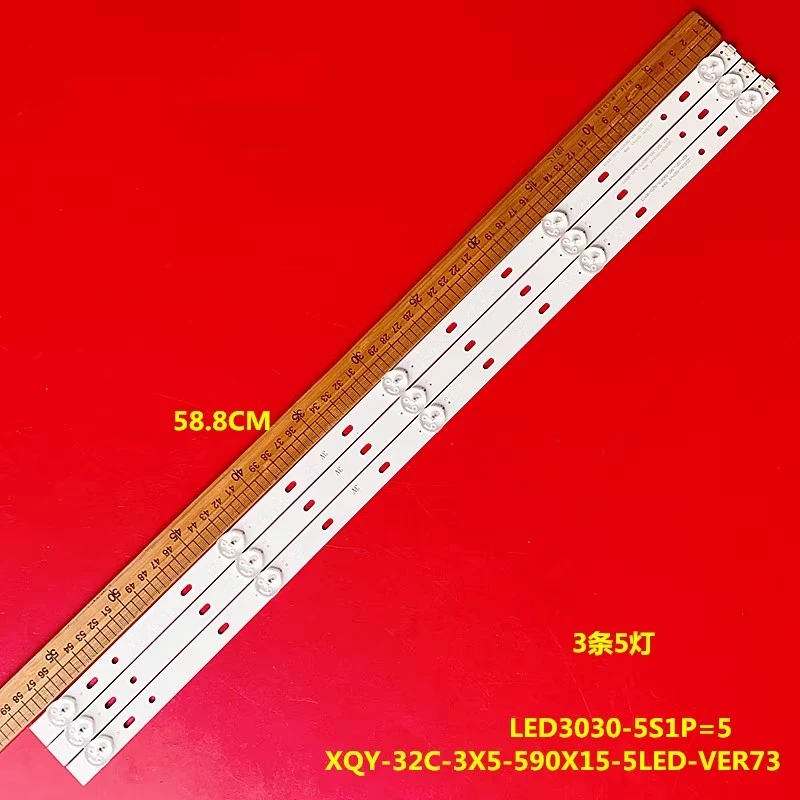 

LED Backlight strip 5 lamp for XQY-32C-3X5-590X15-5LED-VER73 LED3030-5S1P=5