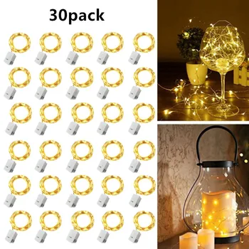 30 Packs Fairy Tale Lamp Battery Operated String Light 20 LED Mini String Light Waterproof For Wedding Party DIY Bedroom Decor