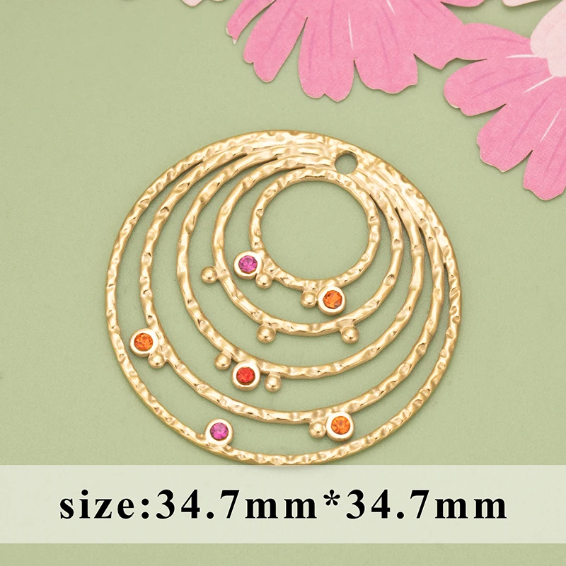 assoonas MD13, Schmuckzubehör, 316L-Edelstahl, nickelfrei, Zirkonia, Anhänger, Schmuckherstellung, DIY-Anhänger, 2 Stück/Set. – Detail 10