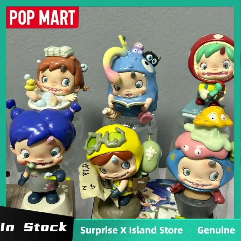 Popmart polar-olá polar série caixa cega figura de pvc caixa misteriosa brinquedo na moda bonito ornamento de mesa menina amigo presentes de mesa