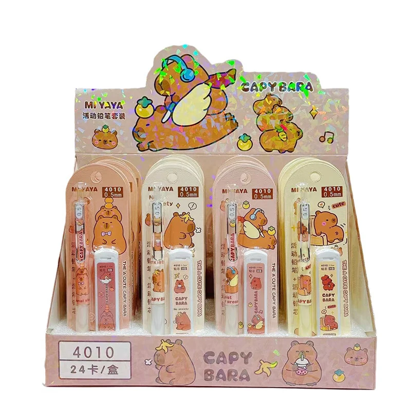 1PC Cartoon Kawaii Capybara Mechanical Pencil Set Cute School Office Writing Tools Creative Cartoon Pencils Stationery Gifts