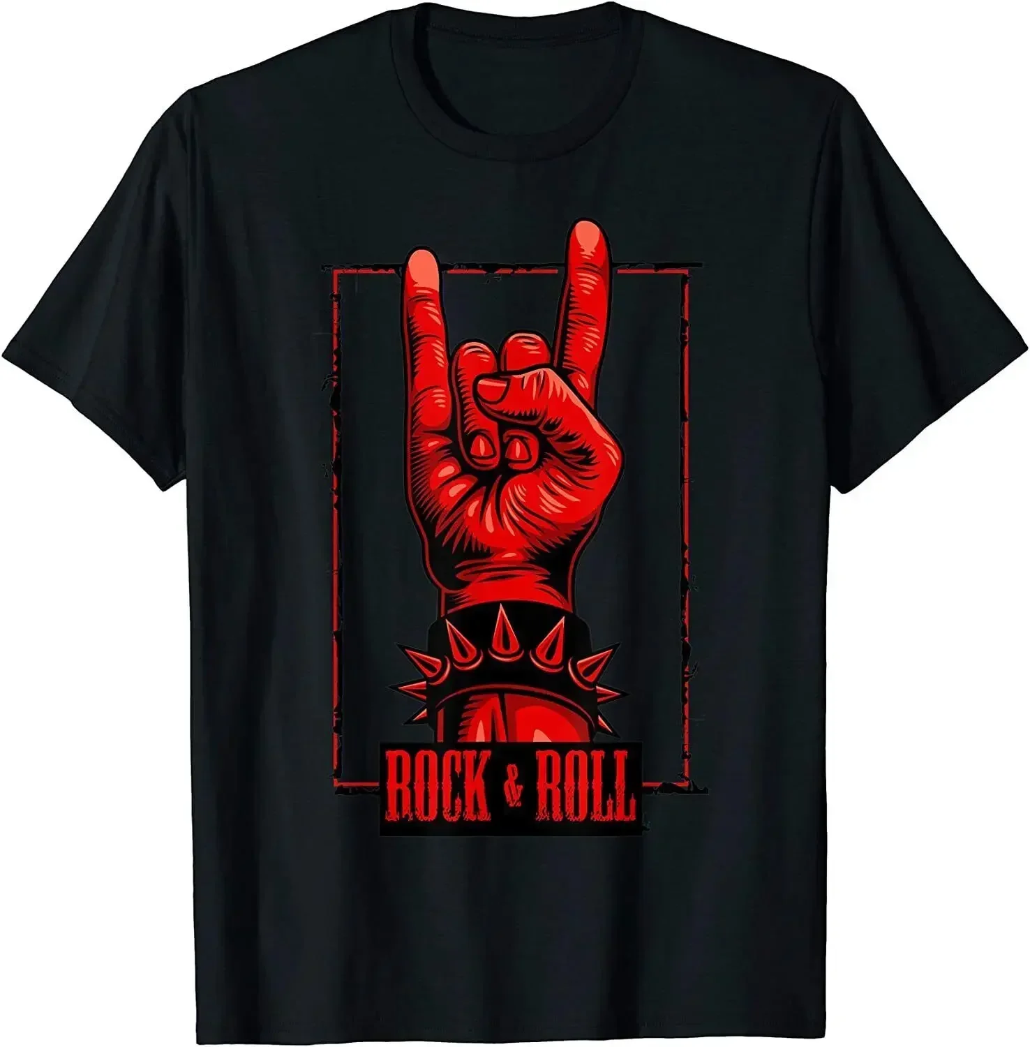 Heavy Metal Sign O-Neck Cotton T Shirt Men Casual Short Sleeve Tees Tops XS-3XL