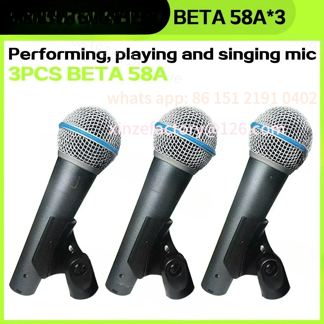 

Customizable 58A Microphone Wired Dynamic Home Amp Studio Recording Handheld Mic for Karaoke Bar Stage Live Perf