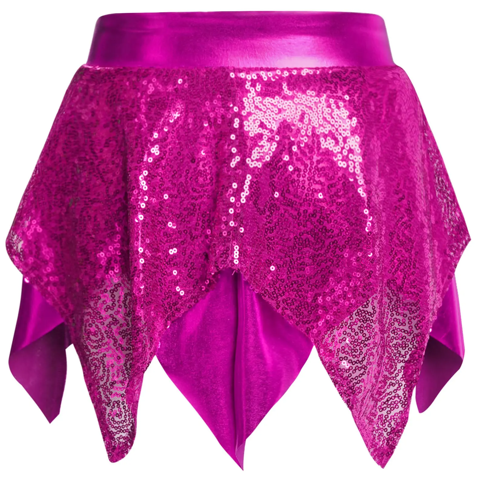 Glänzende Mädchen Rhythmische Gymnastik Jazz Dance Performance Kostüm Pailletten Crop Top Röcke Athletische Activewear Ballett Tanz Outfits – Detail 19