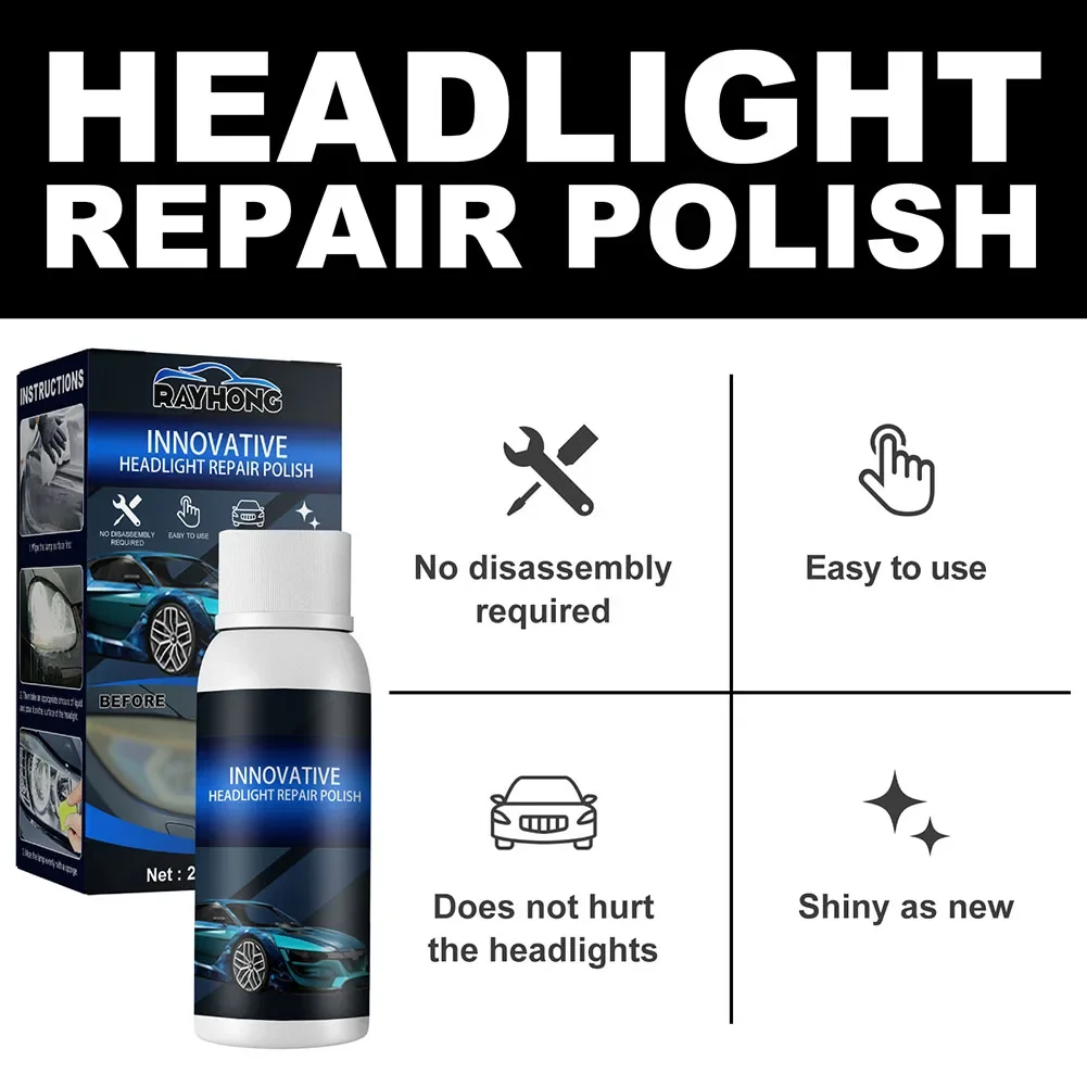 Car Headlight Repair Fluid Car Light Repair Agent Scratch Removal Refurbishment Coating Oxidation