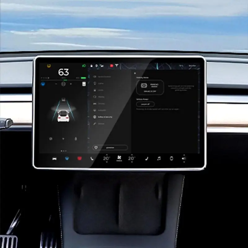 15 Navigation Touchscreen Glass Screen Protector For Model 3  Clarity No Delay Easy Install Anti Fingerprint Film