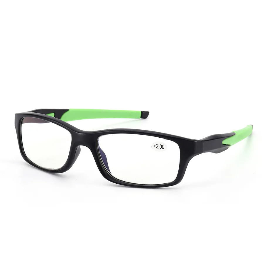 Men Sports Blue blocking Reading glasses Non-slip Frames Anti-glare Reader +100 +150 +200 +250 +300 +350