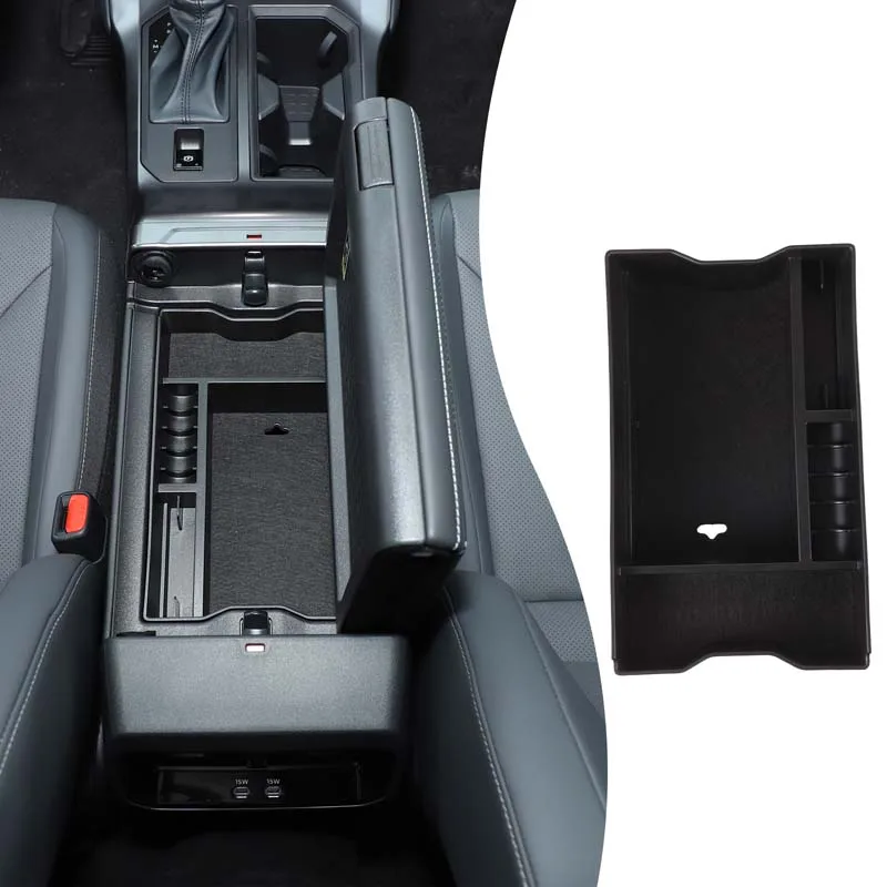 

1piece set ABS black For Toyota RAV4 Rongfang 2026 car center console armrest box storage box interior modification accessories