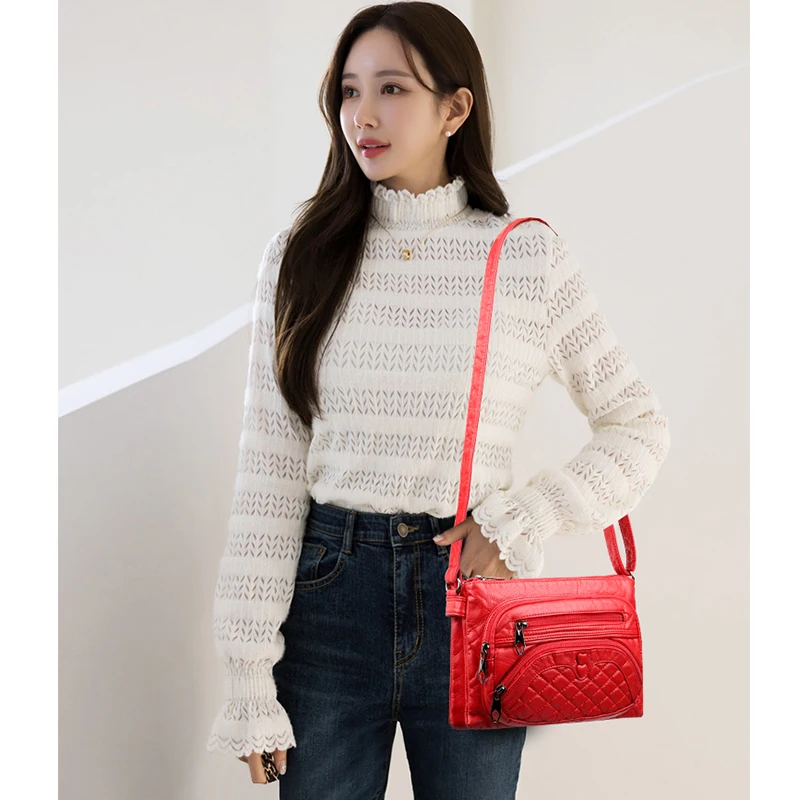 Women Bags Vintage Shoulder Bags Retro Handbag for Women New Trend Messenger Quality PU Leather Crossbody Bag bolsas de mujer