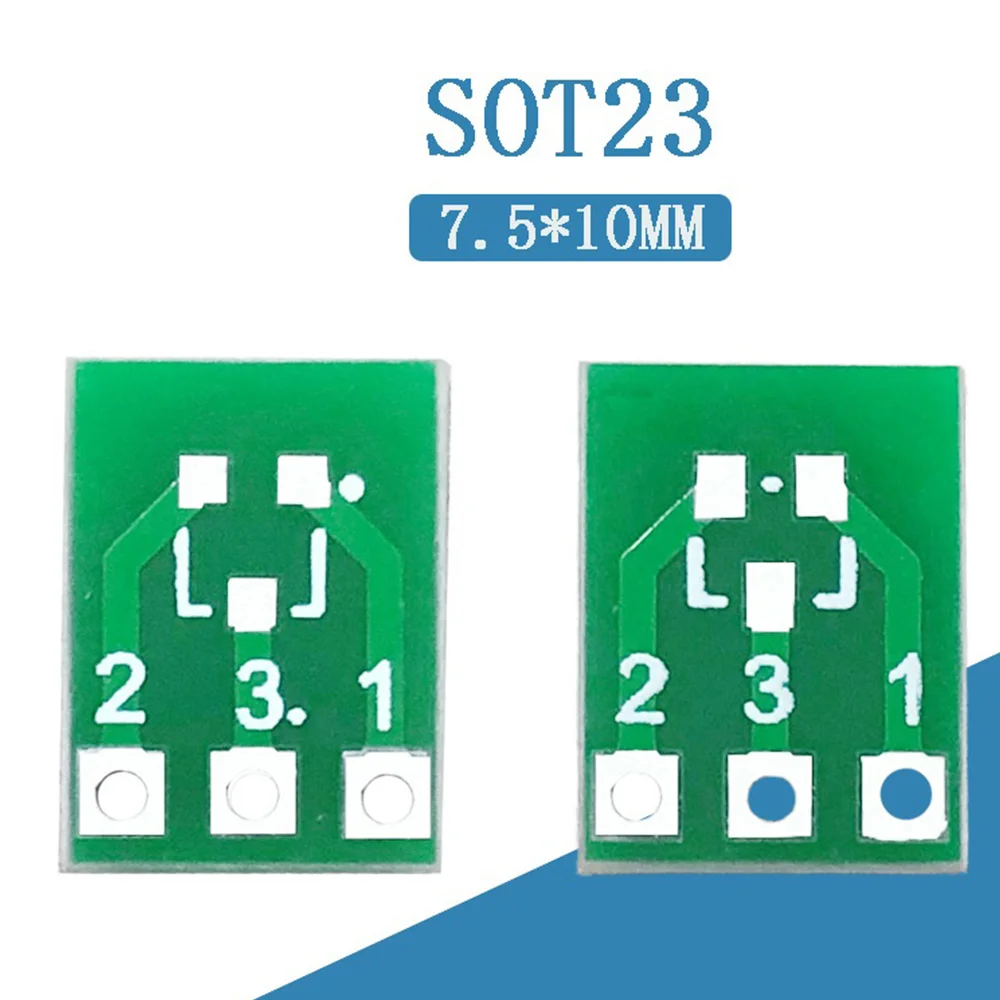 50Pcs SOT23 SOT23-3 Turn SIP3 Double-Side SMD Turn DIP SIP3 Adapter Converter Plate SOT SIP IC Socket PCB Board DIY Kit