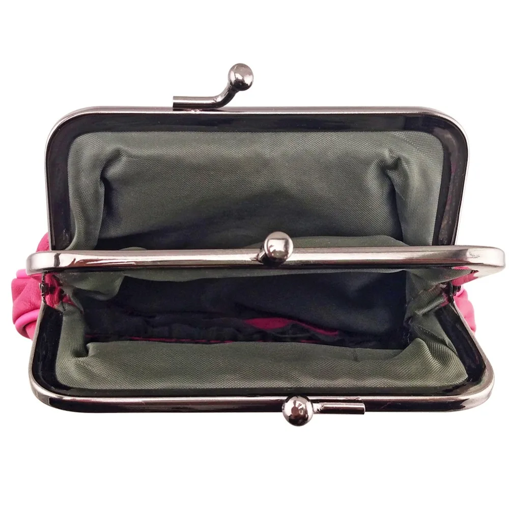 NICOLE & CO Nuovo Originale Delle Donne Mini Della Moneta Borsa Femminile In Vera Pelle Pelle Di Pecora di Metallo Hasp Cambiamento Carta del