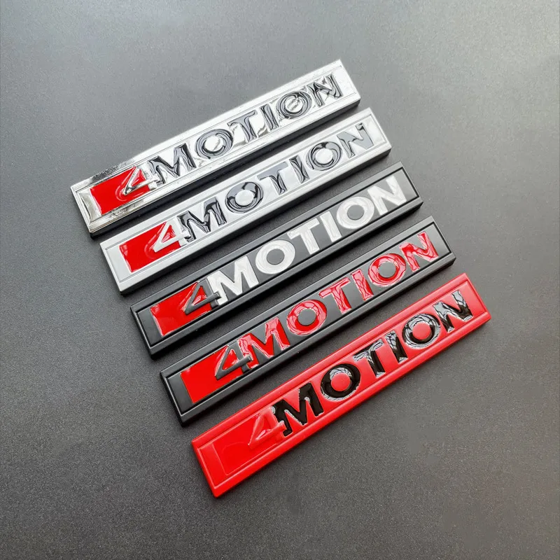 3D Metal 4 Motion Logo 4motion Emblem Car Trunk Badge For Volkswagen CC T5 Golf 4 Passat B6 Tiguan 4MOTION Sticker Accessories