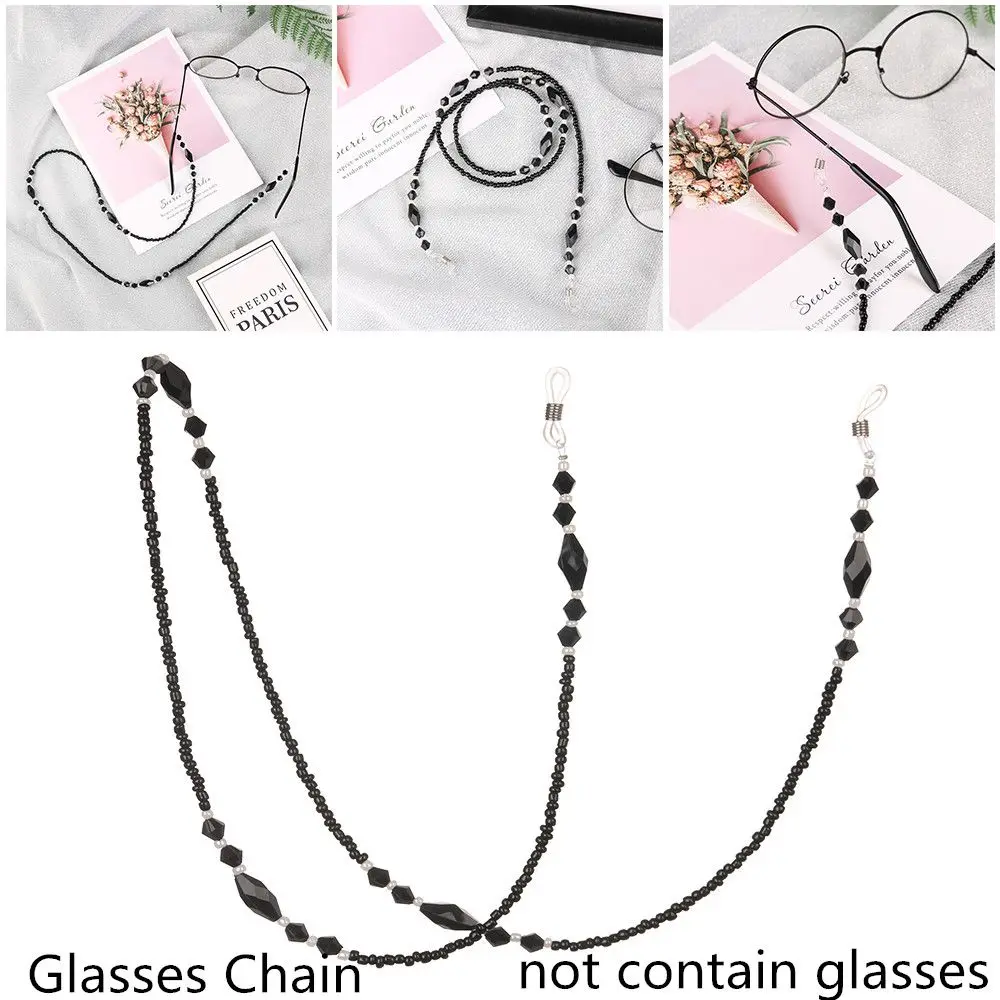 

Fashion Anti-slip Black Glasses Necklace Eyeglass Lanyard Eye wear Accessories Glasses Chain