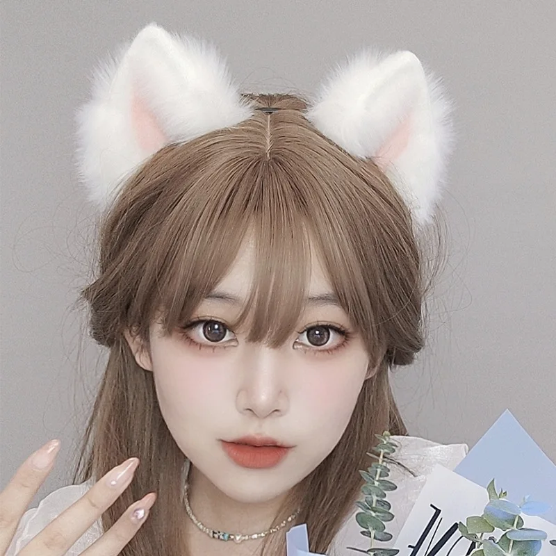 Multicolor Cute Lolita Plush Adjustable Animal Ear Headband Cat's Ears (Steamed Cat-ear Shaped Bread) Hair Band Female Role Play