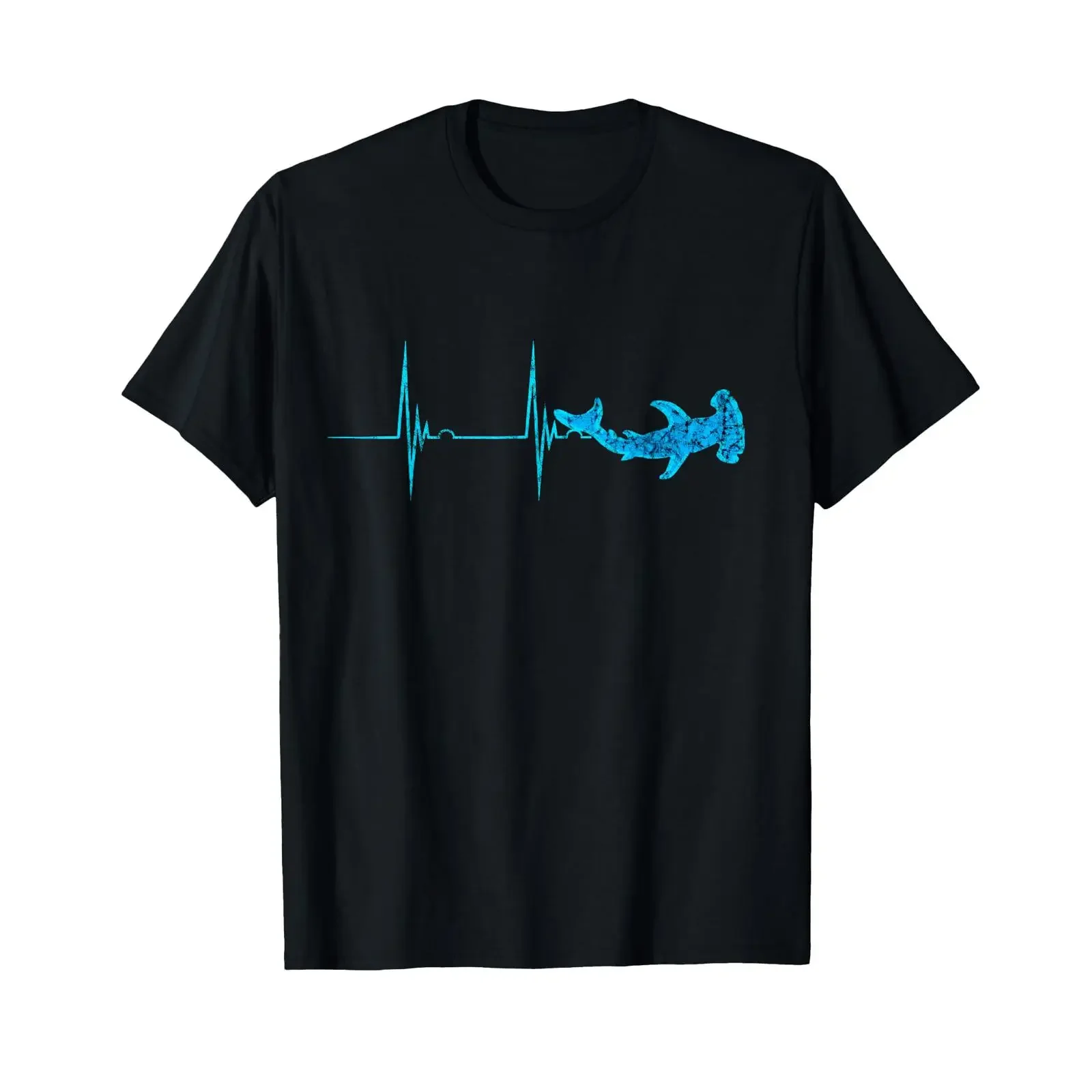 Hammerhead Shark Heartbeat EKG Pulse Ocean Fish T Shirt vintage Washed designer clothes Stylish Comfortable