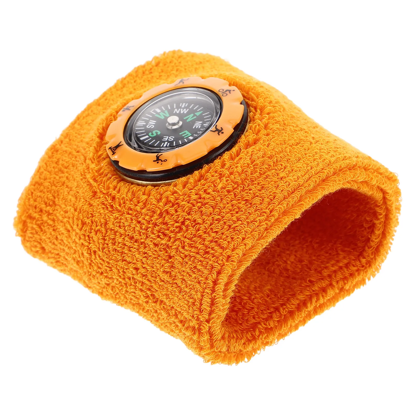 

1pcs Adjustable Compass Wristband Sweat-Wicking Outdoor Sports Wristbands For Hiking Running Tennis Gym Camping Survival