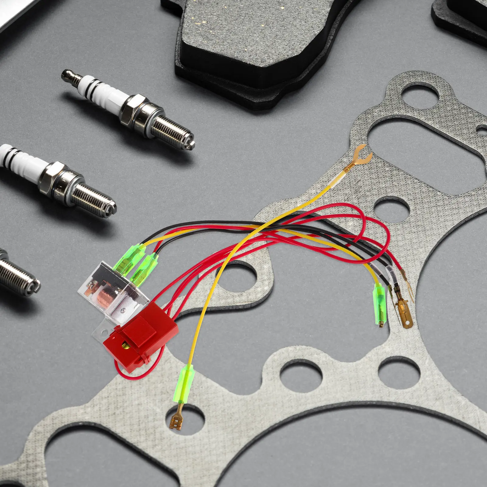 

1Set Automotive Horn Wiring Harness Relay Kit 12V 24V Motorcycle Car Utv Atv Horn Control Stable Plastic Copper Material Quick