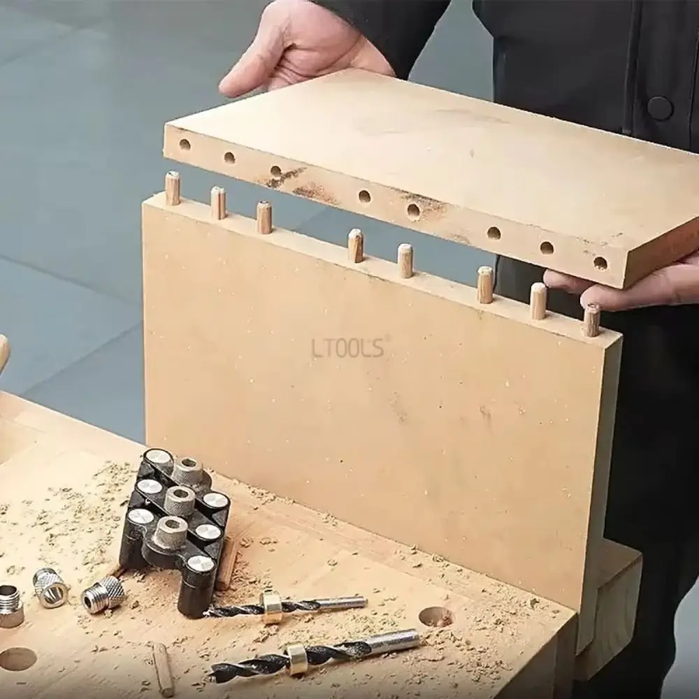 Precision Woodworking Center Locator 6/8/10mm Puncher Wood Panel Joints Fast Straight Holes Punching Locator Carpentry