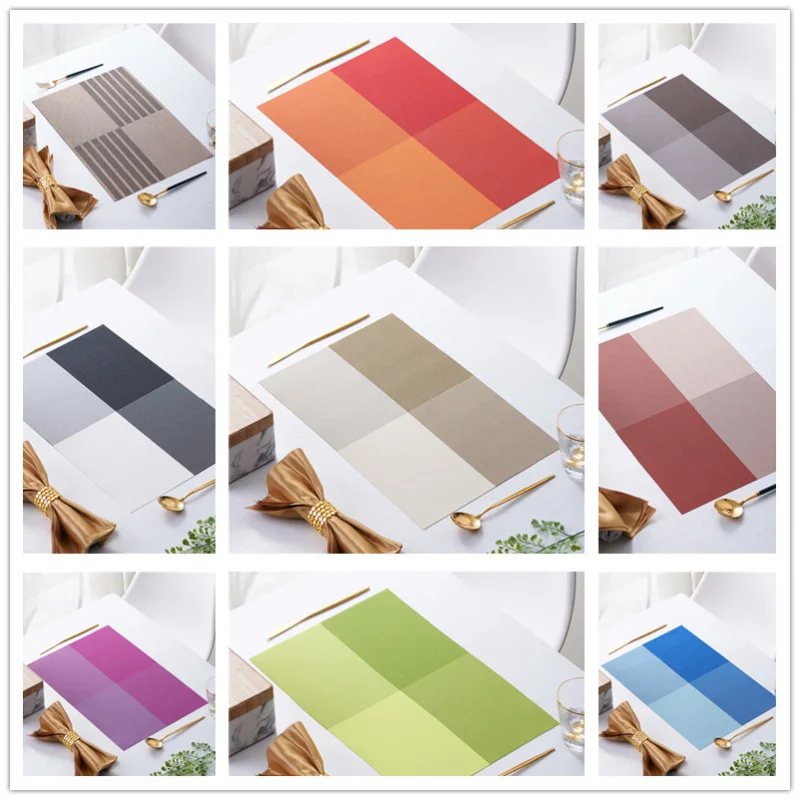 30*45cmSquare framePVCPlacemat Heat Insulation Non-Slip Mat Dining Table Cushion Anti-Scald Mat Cross-Border Cafe Western-Style