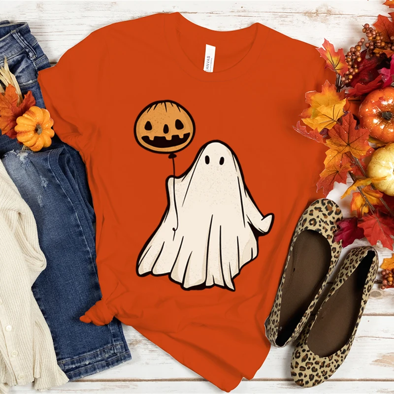 Spooky Pumpkin Rinted T-shirt Fashion Casual Streetwear Halloween Man T Shirt Streetwear Hipster Harajuku Soft Women Tee Shirts