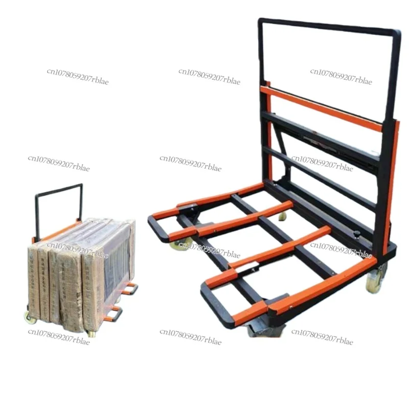 New Foldable Retractable Door and Window Glass Cart Handling Tile Heavy Duty Four-Wheeled Cart