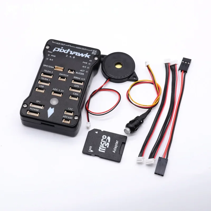 

Pixhawk PX4 Autopilot PIX 2.4.8 32 Bit Flight Controller + Safety Switch + Buzzer 4G SD +I2C Splitter Expand Module + USB cable