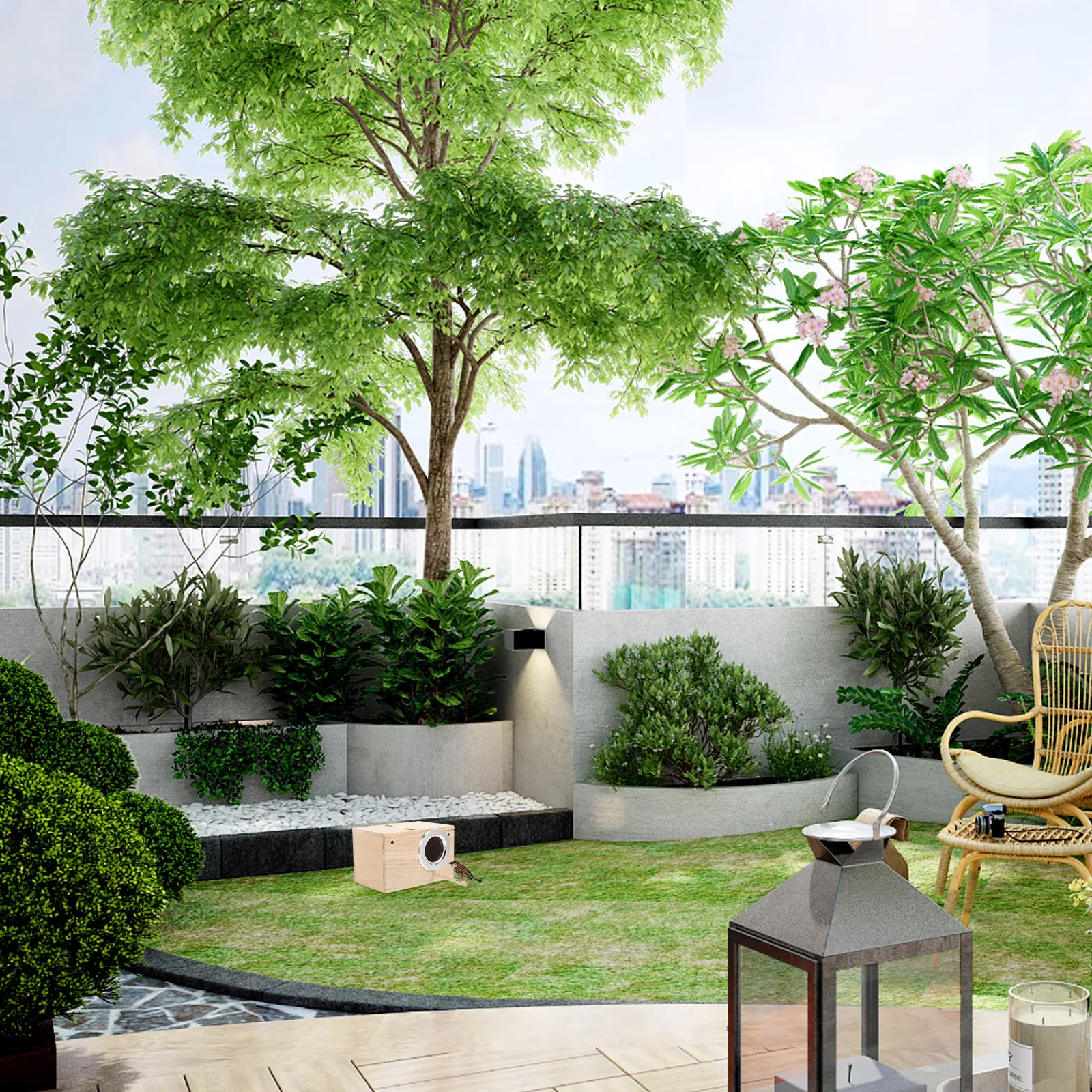 

Wooden Parrot Breeding Box For Small Birds Nesting House Easy To Clean Weatherproof Bird Nest For Cage Garden Outdoor Hanging