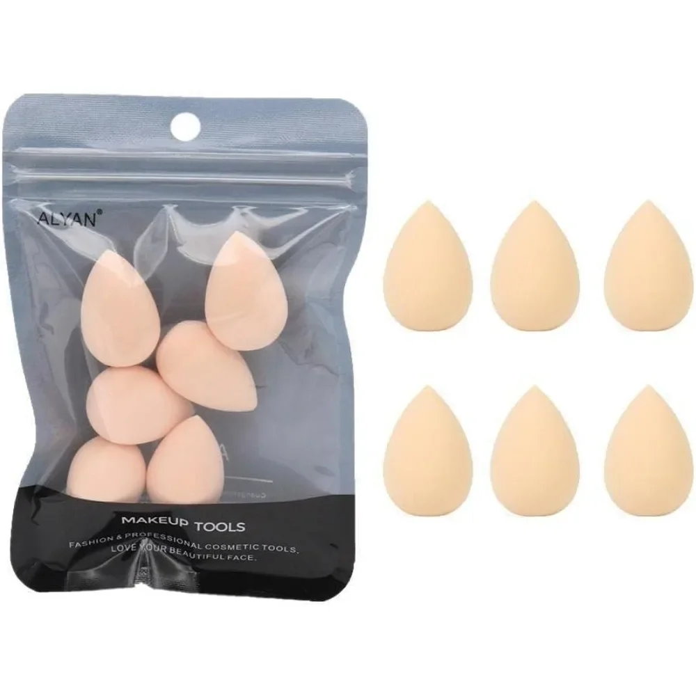 For 6-piece Mini Makeup Sponge Small Beauty Sponge Set for Foundation, Loose Powder, Concealer Highlighter and Eyeshadow Puff