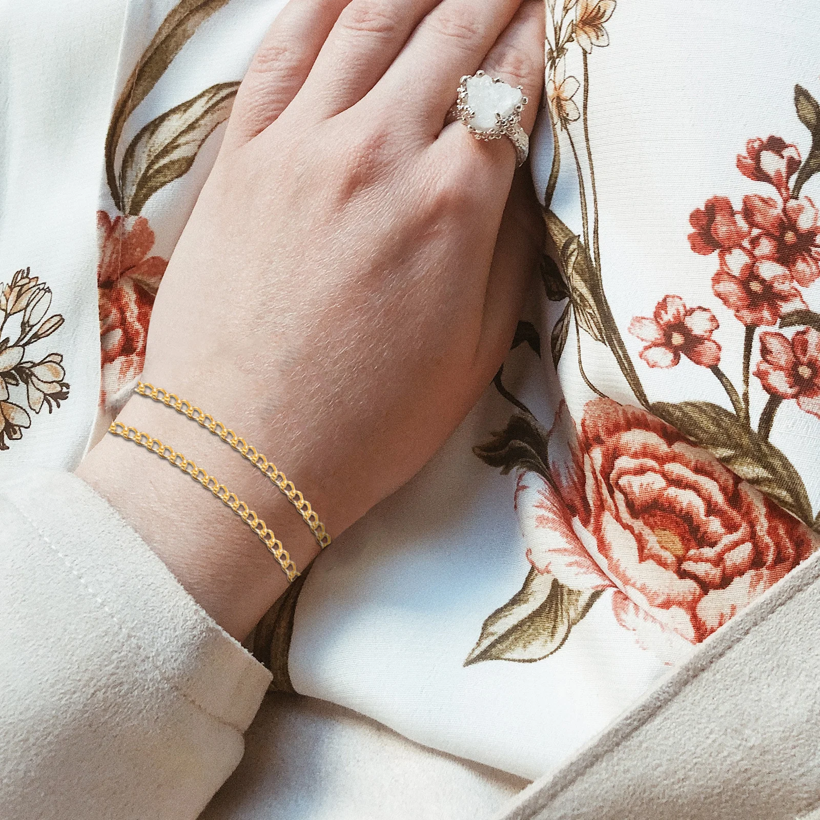 

1Set Jewelry Making Chain Kit Metal Chains Rings Lobster Clasps for DIY Jewelry Crafting Bracelet Necklace Extension Supplies