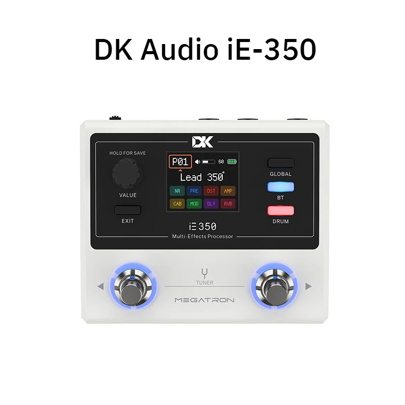 For DK IE350 Multi-Effect Guitar Effects Pedal 8 Effects Modules 100 Drum Machine Rhythms 70 Tones Supports Silent Practice