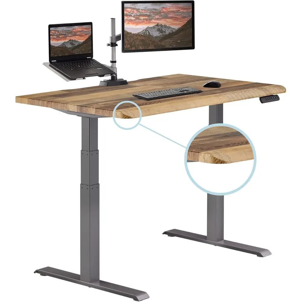 

48x30 Inch Electric Adjustable Desk - Sit Stand Desk with Memory Presets, Sloped Edge, 220 LB Capacity, Tool-Free Assembly (Recl