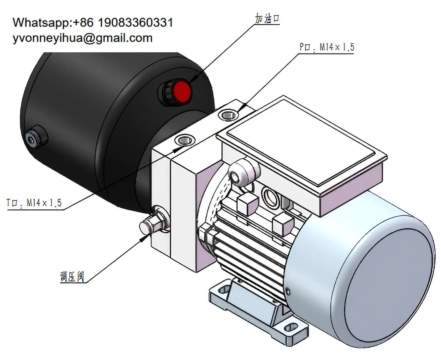 

CUSTOMIZED HYDRAULIC POWER UNIT Mini POWER PACK AC 220V 0.75KW 1HP PT Port 16MPA 3L 2800rpm