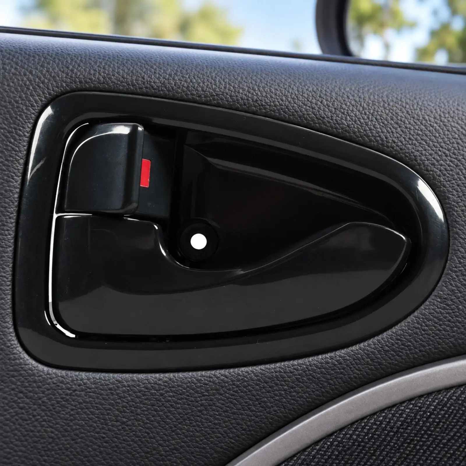 Interior Door Handle for Car ABS Glossy Finish for Verna 2004-2006 Select Models with Circular Mounting Opening