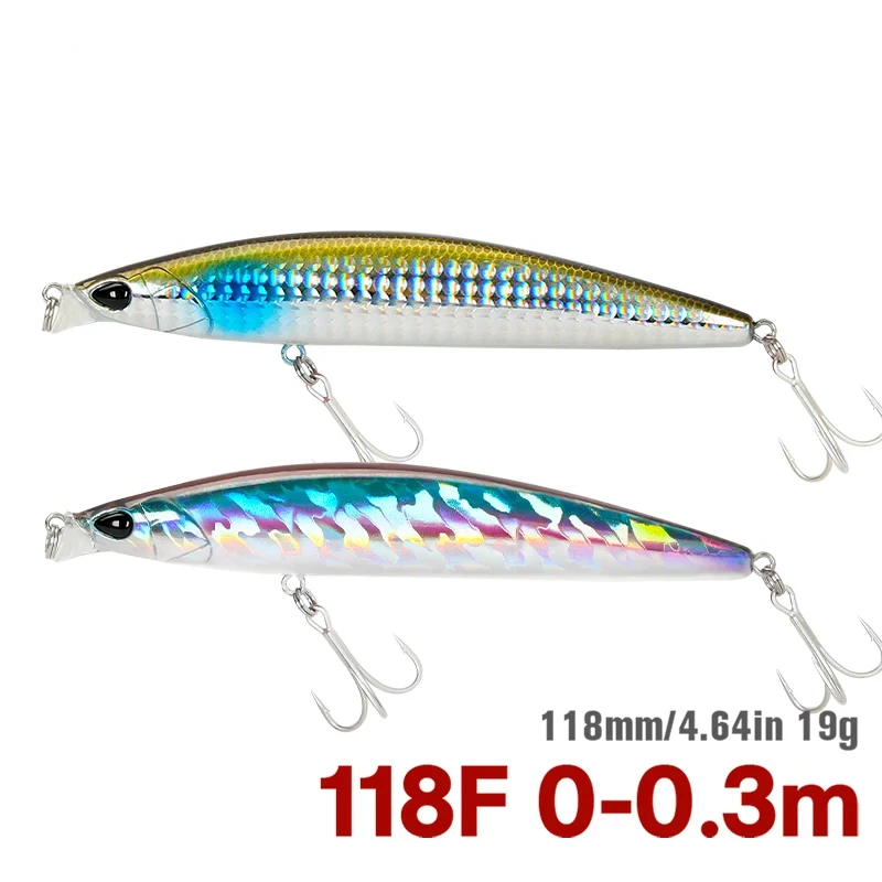 

Shallow Range Floating Fishing Lure DW95 118F Inshore Seabass Minnow Sea Fishing Artificial Hard Bait