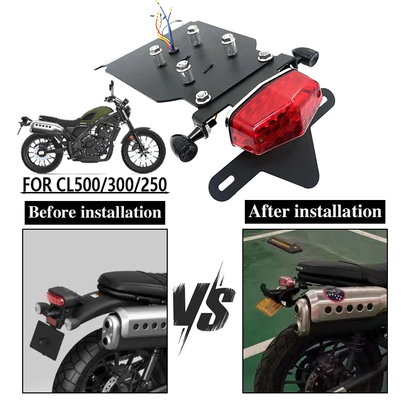 

For Honda CL 500 SCL500 2024 2025 2026 Motorcycle License Plate Holder Tail Tidy Fender Eliminator CL250 CL500 Accessories