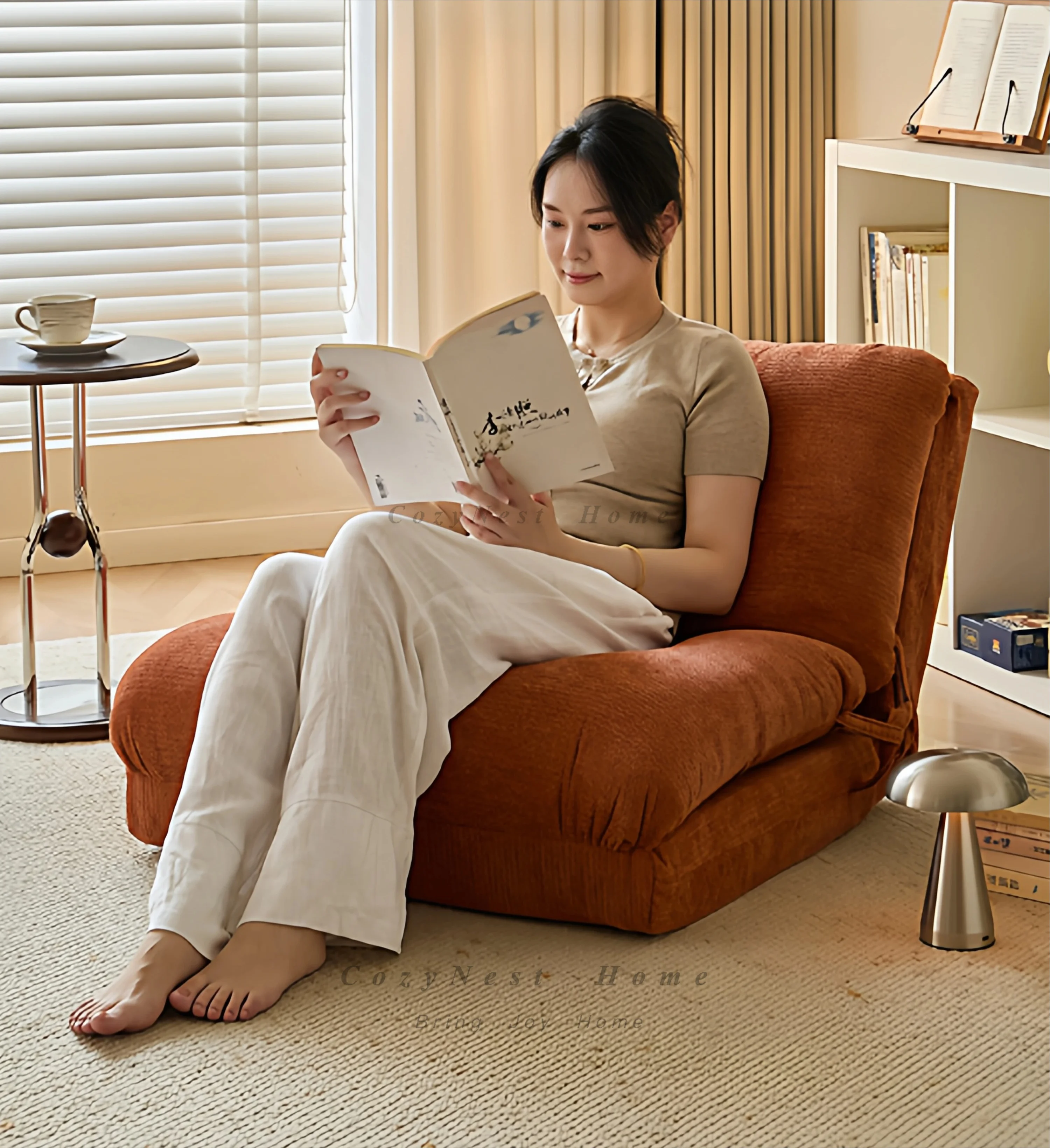 For Lazy Sofa Recumbable Sleeping Bedroom Backrest Chair Floor Lazy Chair Tatami Balcony Bay Window Single