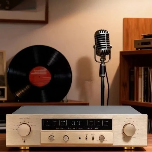 A-615MUSMYS Reference C-2000 Fully Balanced Class A HiFi Preamplifier, Treble Bass Tone Control with Remote Control