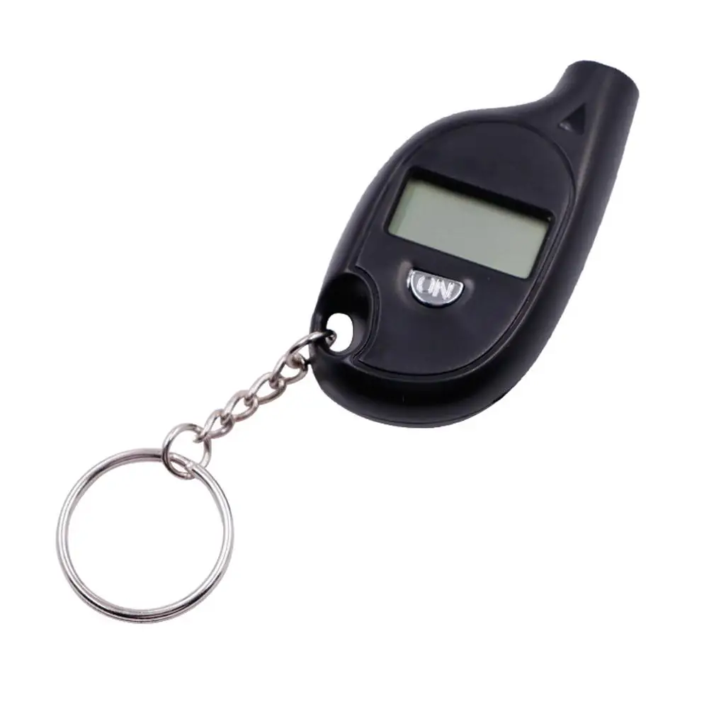 Mini Keychain Style Tire Gauge Digital Lcd Display Car Safety Tire Motorcycle Tool Tire Tester Air Auto Alarm Car Pressure T9Q2