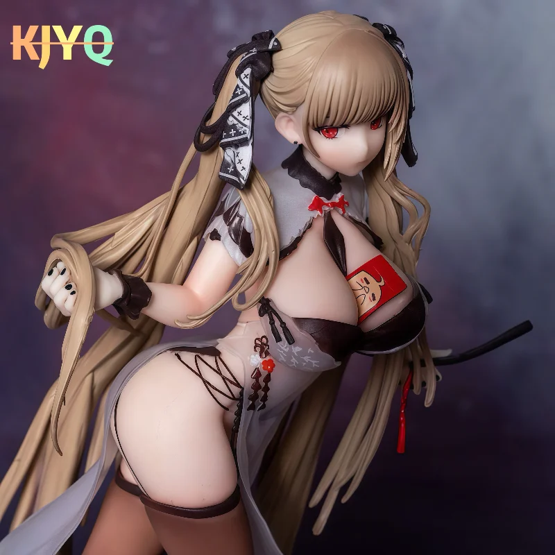 

In stock, the blue route cheongsam is fearsome, the second-dimensional beautiful girl GK chassis model, and the car .