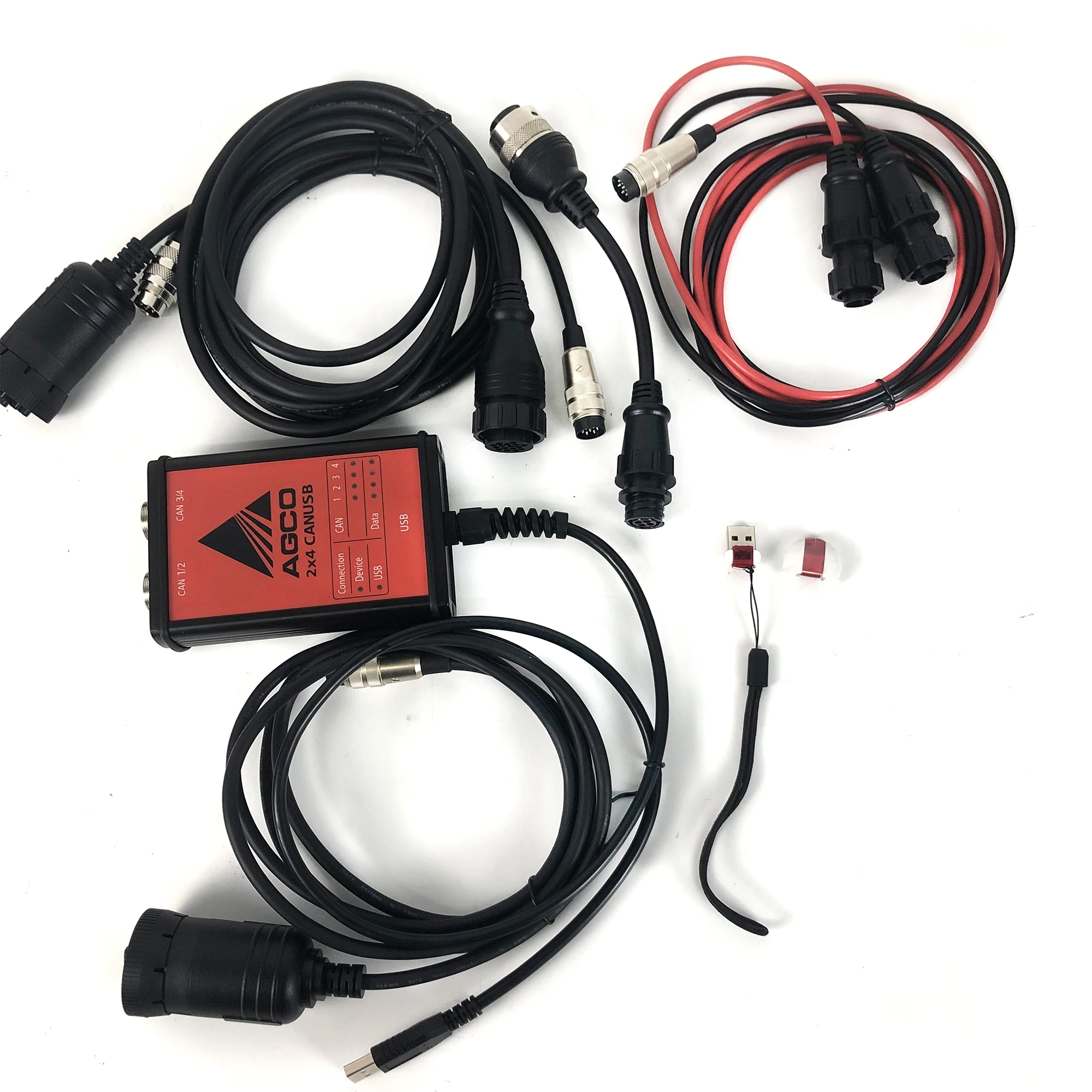 CANUSB Interface For AGCO Diagnostic kit FOR AGCO CANBUS FENDT FenDias Massey Ferguson  +key dongle