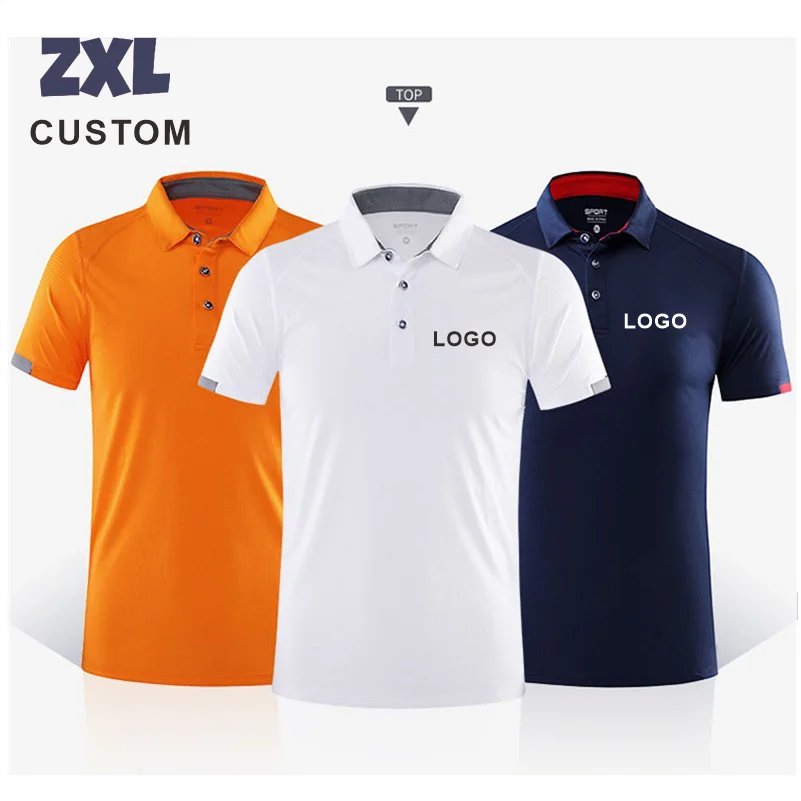 Summer Quick-Drying Polo T Shirt For Men Custom Logo Embroidery Printing Men And Women Golf shirts Personalized Design 2023 New