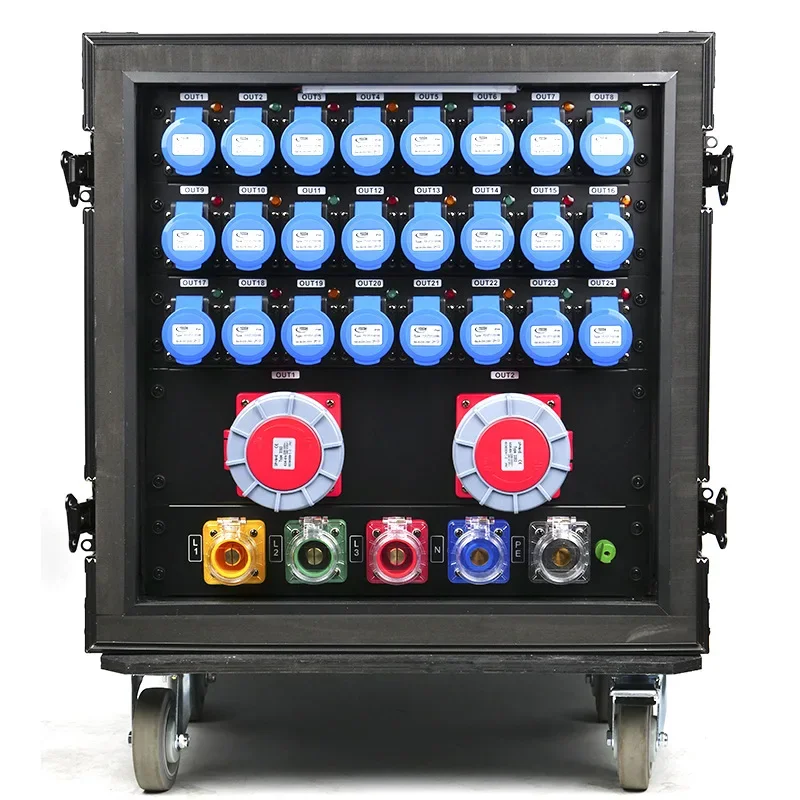 2026/ABCCABLS 30-way 16A IP65 Waterproof Plug-in Power Supply Cabinet with 220V Aviation Box for Stage Use