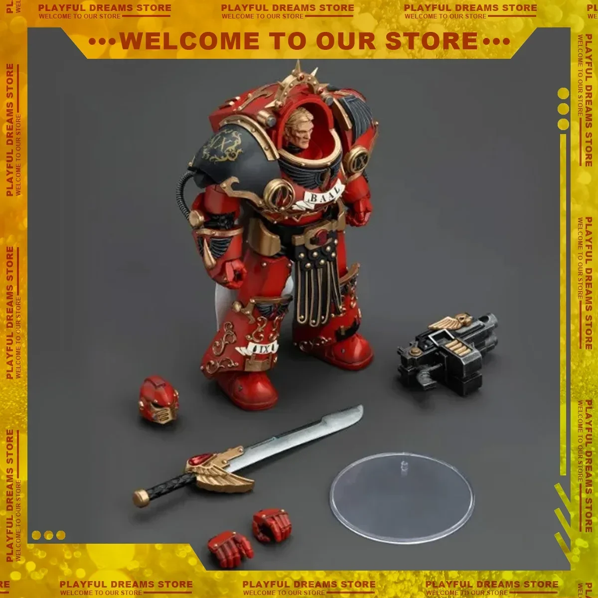 1/18 JOYTOY Warhammer Blood Angels Action Figure Legion Praetor in Tartaros Terminator Armour Decoration Ornament Model