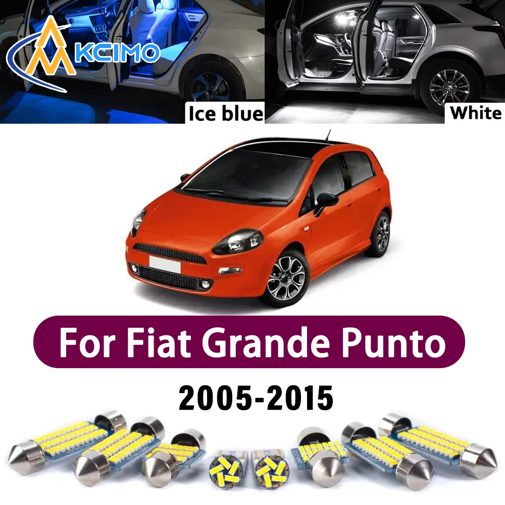 

Error Free LED Interior Light Kit for Fiat Grande Punto 199 2005-2015 Premium Bright Dome Trunk Mirror Reading Lamps Canbus