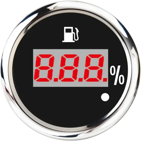 CustomWaterproof 52mm Digitalanzeige Auto Boot Kraftstoffstandsanzeige mit Alarm 0-190 Ohm 240-33 Ohm Kraftstoffstandsensor Öltankanzeige