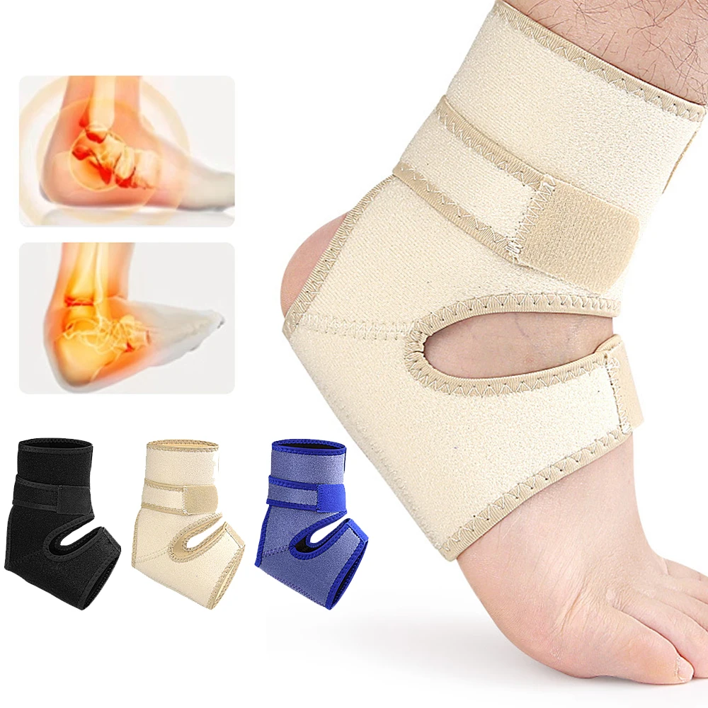 

1PCS Ankle Brace with Silicone Heel Pad,Achilles&Plantar Fasciitis Relief Compression Sleeve,Foot Brace with Ankle Support Strap