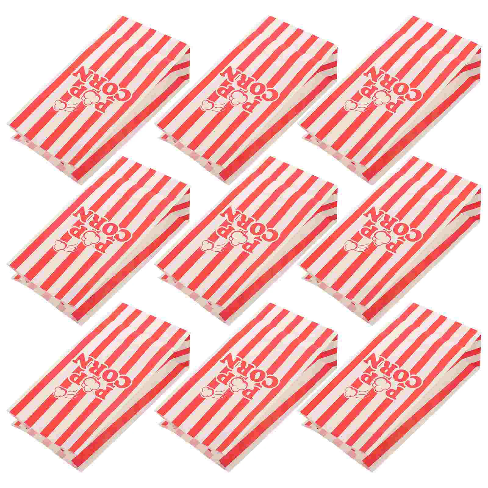 

50 Pcs Popcorn Bag Packaging Bags Boxes Convenient Individual of Container 60g Coated Paper