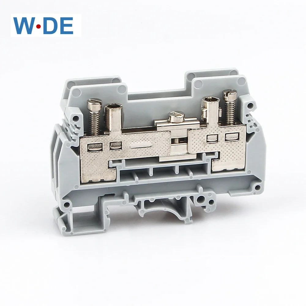 10Pcs Test Disconnect Terminal Block Din Rail Terminal Block URTK/S Connector Screw Connection Screw Connection Conductor