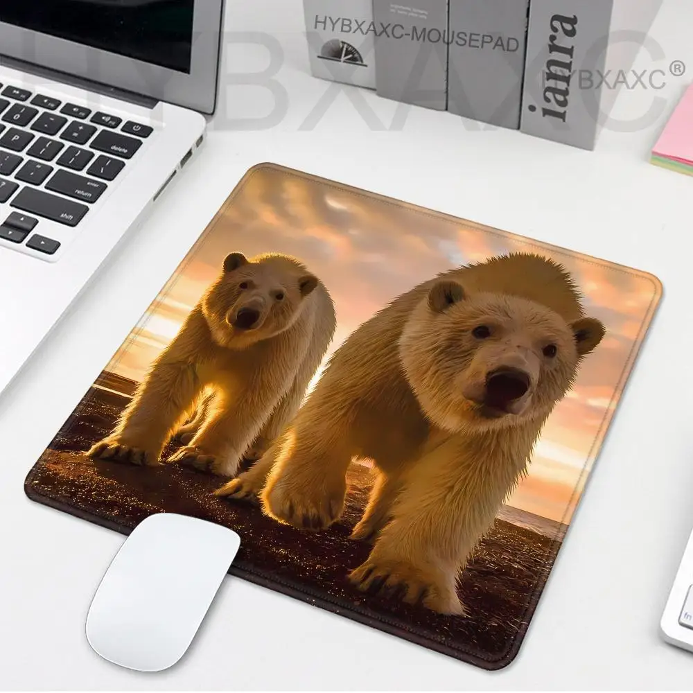 Polar bear Mouse Pad Game Accessories keyboard pad locking edge Small XS table Desk mat Gaming mouse pad for home use HYBXAXC