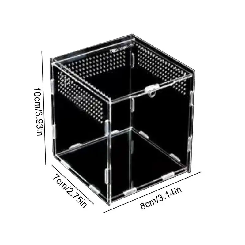 Reptile Terrariums Breeding Acrylic Box Clear Durable Reptile Terrarium For Wolf Spiders Scorpion Isopod Snail Reptile Box